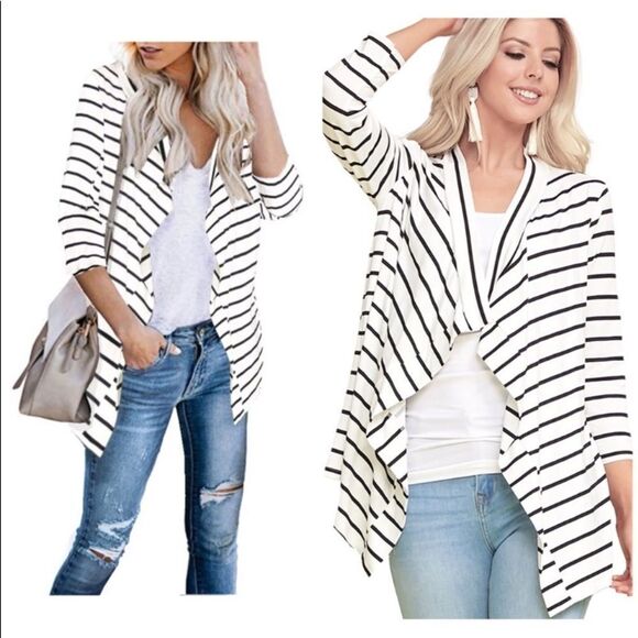 Casual Striped Cardigan - Picture 1 of 1